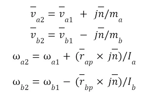 Solving for final linear and angular velocities