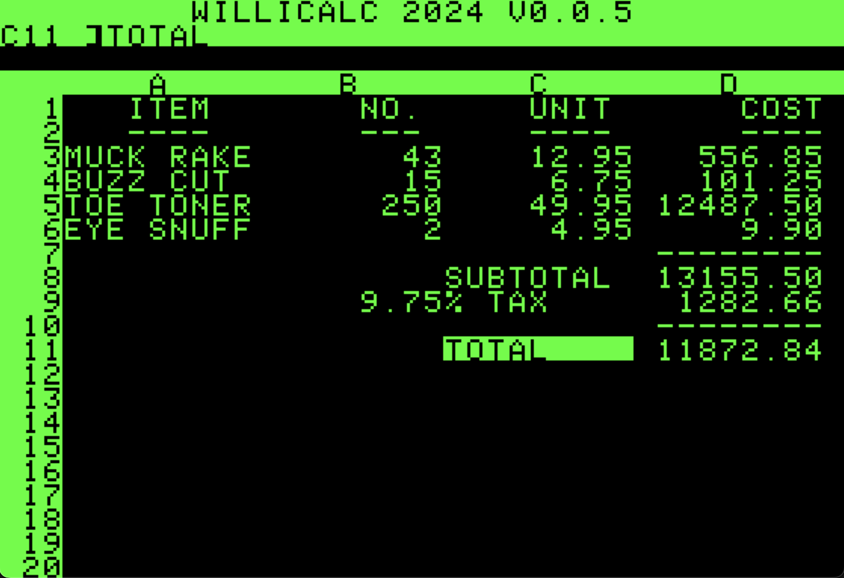 Cloning VisiCalc